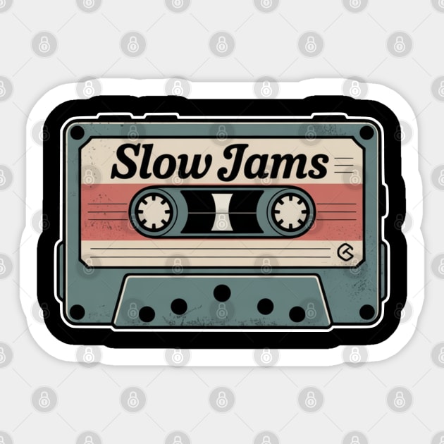 Vintage Cassette - Slow Jams Sticker by UrbanLifeApparel